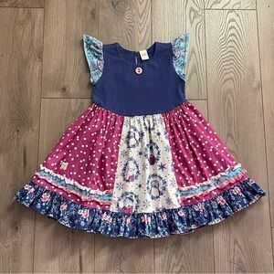 Wildflowers Clothing Deer Fox Owl Winter Animals Girls Size 8 Twirl Dress